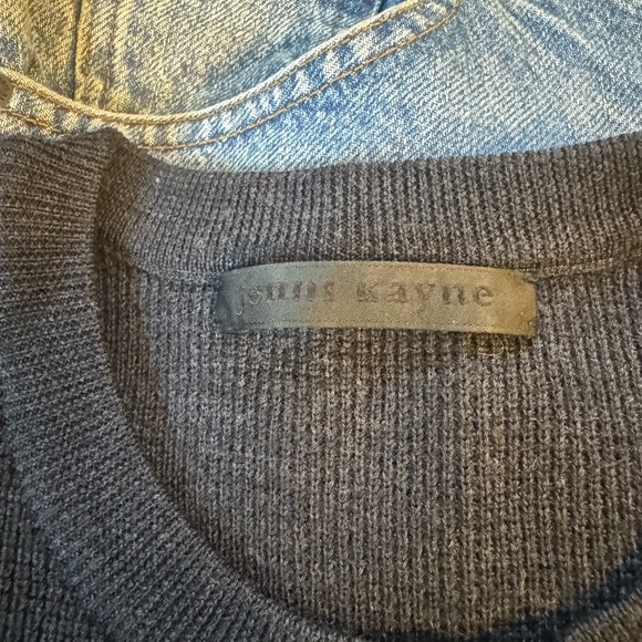 Jenni Kayne Charcoal Merino Wool Long Sleeve Sweater Dress - Picture 4 of 5